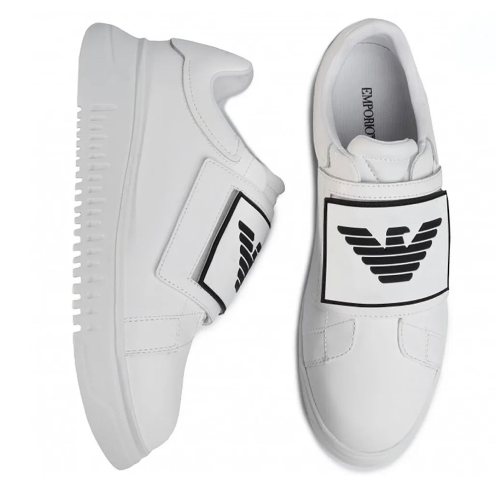 EMPORIO ARMANI white leather sneakers Brand New!!!
